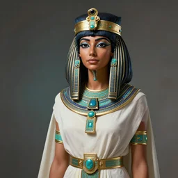 egyptian woman tan skin, priestess, cleric robes, turquoise jewelry, karol bak, donato giancola, digital art, ambient lighting, studio lighting, ultra realistic concept art intricate details