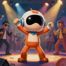 high detailed painting of the adult version Otto Rocket of rocket power nick cartoon dancing at a rave