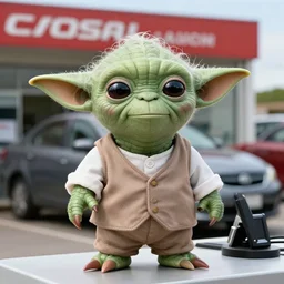 yoda as a used car dealership salesman