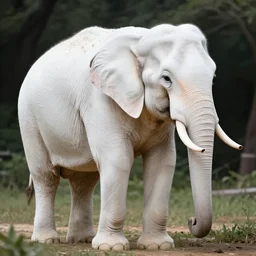 professional photography of a rare white elephant, spectacular in its beauty, 8 k