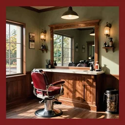 barber shop by disney concept artists, blunt borders, rule of thirds