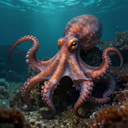 a terrifying octopus