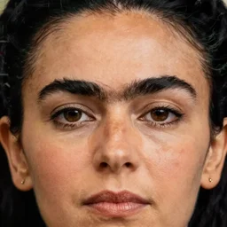 headshot portrait of kaja kallas, highly detailed eyes by frida kahlo