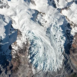 top view, glacier, h 0, 1 : 8 7, glacier mountain, highly detailed, satellite image, by tim hildebrandt, by rhads, megascans texture
