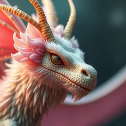 close up profile of a fuzzy, flowery, elegant, kaiju moth dragon, alphonse mucha, rhads, ross tran, artstation, artgem, octane render, 1 6 k