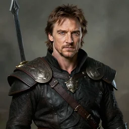russell crowe portrait as a dnd character fantasy art.