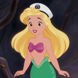 still from the animated disney cartoon, little mermaid enlists in the navy