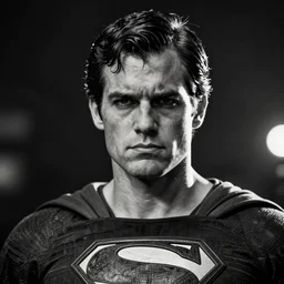 night lowlight backlit hd detailed cinematic photo 35mm Leica Zeiss superman tired angry injustice monochrome portrait