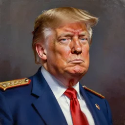 hearts of iron 4 portrait of donald trump, oil painting, digital art