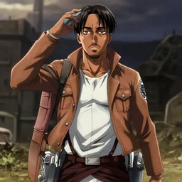 a still of tupac shakur in attack on titan anime series, 8 k resolution. tupac