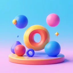 3d geometric shapes, octane render, vibrant colors, unsplash wallpaper