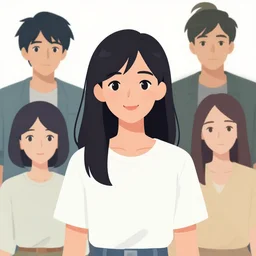 girl smiling, clean cel shaded vector art. shutterstock. behance hd by lois van baarle, artgerm, helen huang, by makoto shinkai and ilya kuvshinov, rossdraws, illustration, 4 k