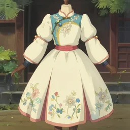 a beautiful dress, chinese style, ghibli style - n