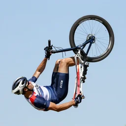 bicycle race rider falling of his bike, 8k image, clear background, clear skin