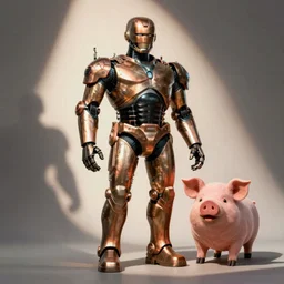 bronze robocop, robotpig