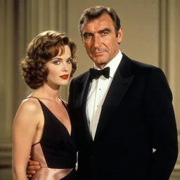 Sean Connery as a bond girl, Cinematic, Photorealistic
