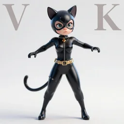 cat woman is born in 3d 8k photo nature magazine