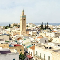 tunis in the 1 8 0 0 s, watercolor, history, city