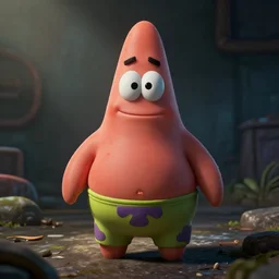 photo realistic Patrick Star
