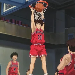 sam hyde dunking a basketball, screenshots from the studio ghibli anime movie