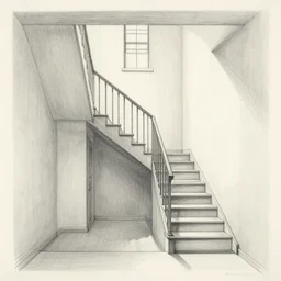 “stairwell, Anamorphic Drawing”
