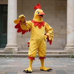 ridiculous bird costume for Igor Stravinsky's L'ouseau Feu