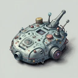 complex alien technology in the form of a small device, with many small parts and strange symbols by jim burns and jarosław jasnikowski, style of play - doh
