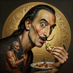 sacred geometry eating humans painted by salvador dali, unreal engine, portrait, f / 2. 8, 1 6 k, perfectionism, halfrear lighting, insanely detailed and intricate, hypermaximalist, hyper realistic, super detailed