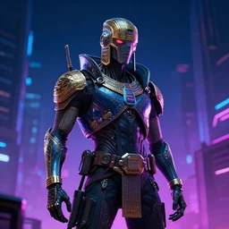 pachacutec in cyberpunk incan aesthetic