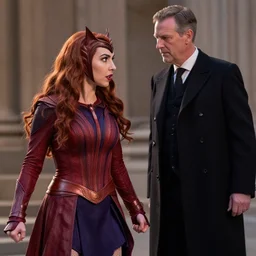 scarlet witch defeating a dictator,