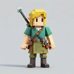 lowpoly pixelated, 3 d render, breath of the wild, valhiem