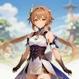 A beautiful sorceress, official Genshin Impact character concept, anime, kawaii, photorealism, by Artgerm, Makoto Shinkai, and Sakimichan, professional character designer, trending on Artstation, deviantart, highly detailed, cgsociety