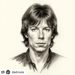 sketch charcoal portrait of young mick jagger, portrait study, trending on instagram
