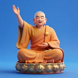 ecstatic buddhist monk, digital art, 3 d