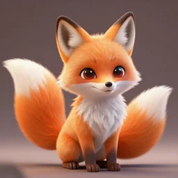 a cute anime fox, high detail, unreal engine,
