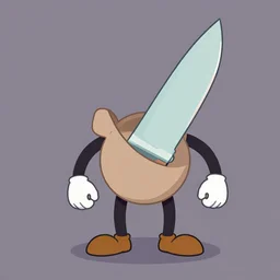 an anthropomorphic knife