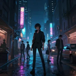 night in cyberpunk street, behance hd by jesper ejsing, by rhads, makoto shinkai and lois van baarle, ilya kuvshinov, rossdraws global illumination