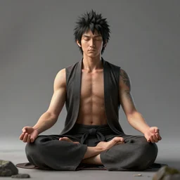kali punk warrior meditating in a beautiful place, perfect face, fine details, studio lighting, subtle shadows, art by katsuya terada, photorealism, hyper realism, octane render, hyper detailed, canon eos r 3, f / 1. 4, iso 2 0 0, 1 / 1 6 0 s, medium shot, 8 k, raw, unedited, in - frame,