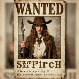 sephiroth in a wanted wild west poster