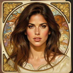 Michelle Rodriguez as feisty latino woman, head and shoulders portrait, intricate, elegant, highly detailed, centered, digital painting, artstation, concept art, smooth, sharp focus, illustration, art by artgerm and donato giancola and alphonse mucha