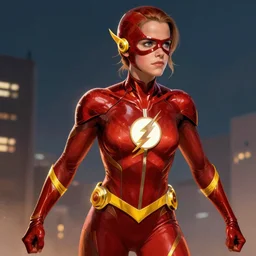 emma watson as the flash illustration by alex gross by alex ross by Greg Land digital painting comic book superheroes