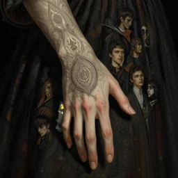 mcbess illustration of a hand maiden, intricate complexity, by greg rutkowski, artgerm, ross tran, conrad roset, takato yomamoto, ilya kuvshinov. 4 k, beautiful, cinematic dramatic atmosphere, surrealism