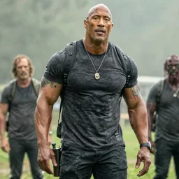 Dwayne Johnson as a zombie in the walking dead 4k Quality