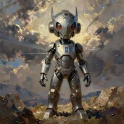 realistic oil painting of technoblade