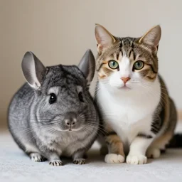 a cat combined with a chinchilla