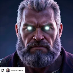 thanos portrait with bright and luminous eyes, 8 k, hdr, instagram photo
