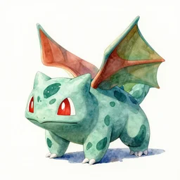 bulbasaur, watercolor, highly detailed