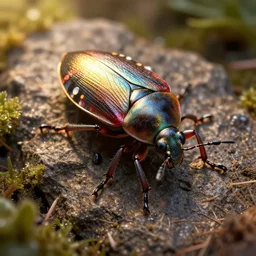 highly detailed macro photo of a may bug, stephen bliss, unreal engine, global illumination, radiant light, detailed and intricate environment