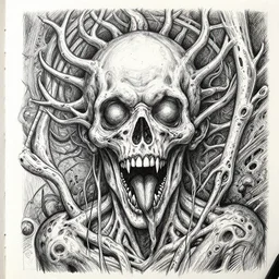 highly detailed blind sketches, psychodelic, grotesque