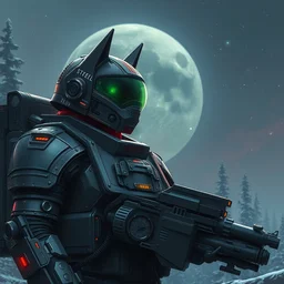 astronaut panzerwolf made of steel, in heavy armor, by simon stalenhag, by ian pesty and alena aenami and makoto shinkai, concept art, matte painting, washed colors,
